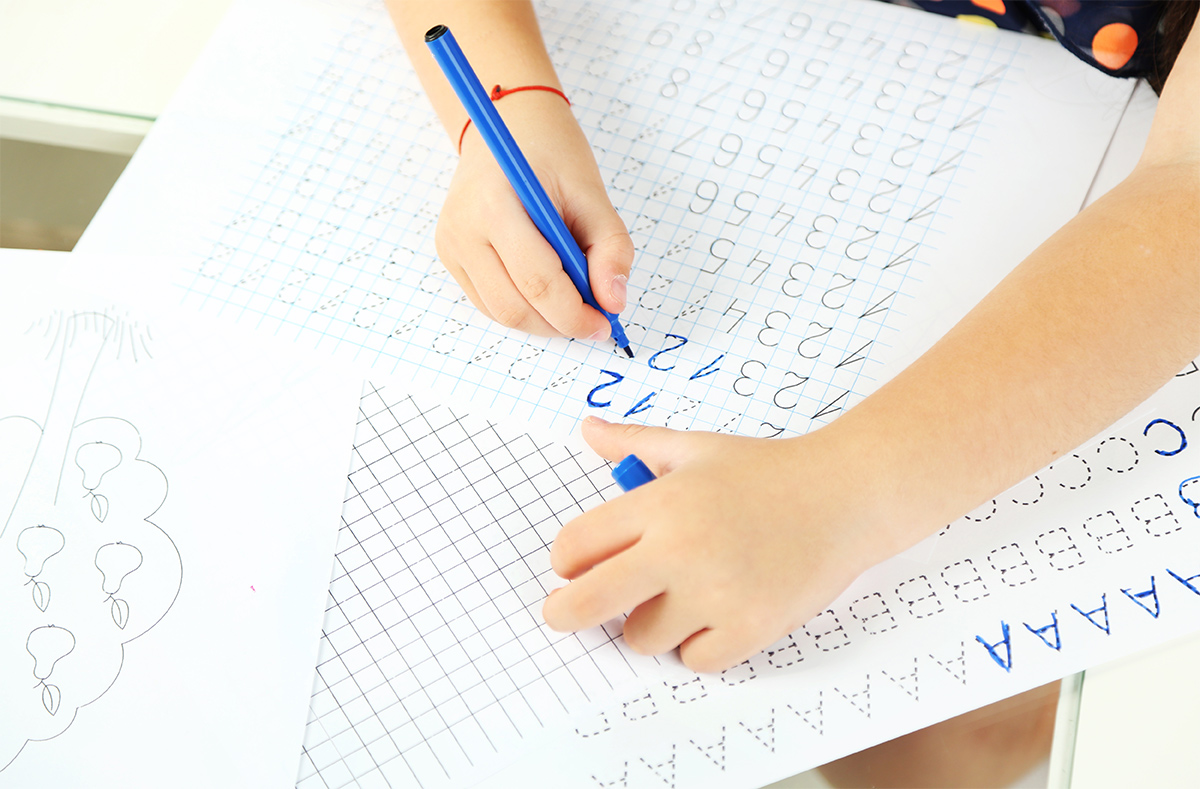 a child doing an activity during her psychoeducational assessment